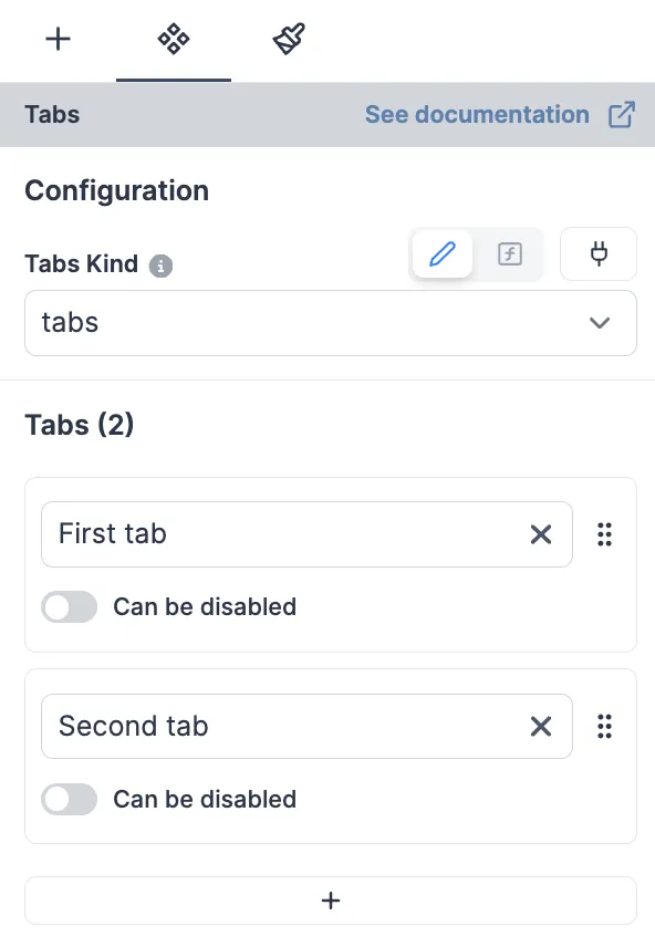 Component configuration